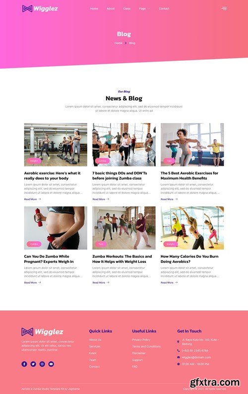 Wigglez – Aerobic & Zumba Studio Elementor Template Kit QDJ8TVR