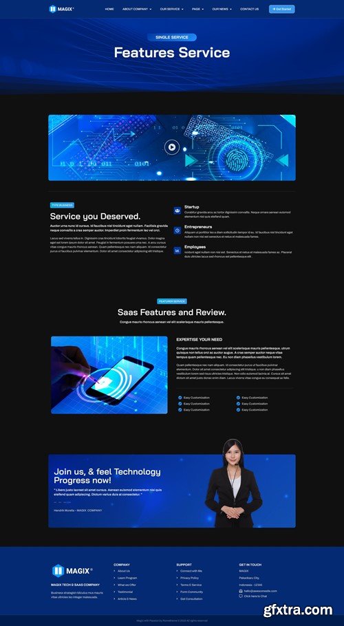 Magix - Saas & Tech Company Elementor Template Kit T7XBQ5A