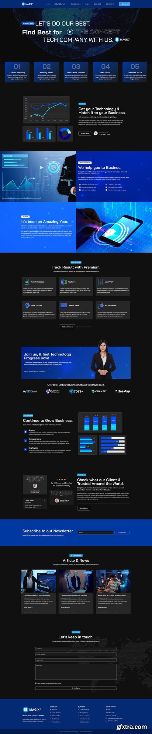 Magix - Saas & Tech Company Elementor Template Kit T7XBQ5A