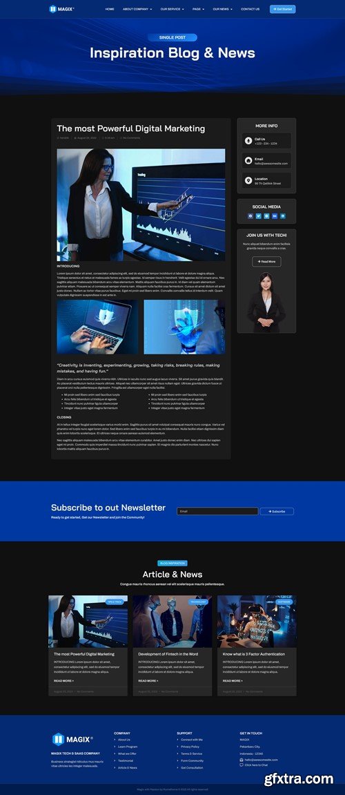 Magix - Saas & Tech Company Elementor Template Kit T7XBQ5A