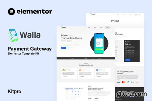 Walla - Payment Gateway Elementor Template Kit TX6GVPK