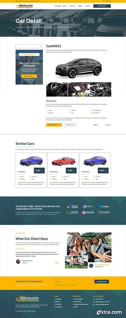 Rentaloto - Car Rental & Auto Services Elementor Template Kit CT8UHZD