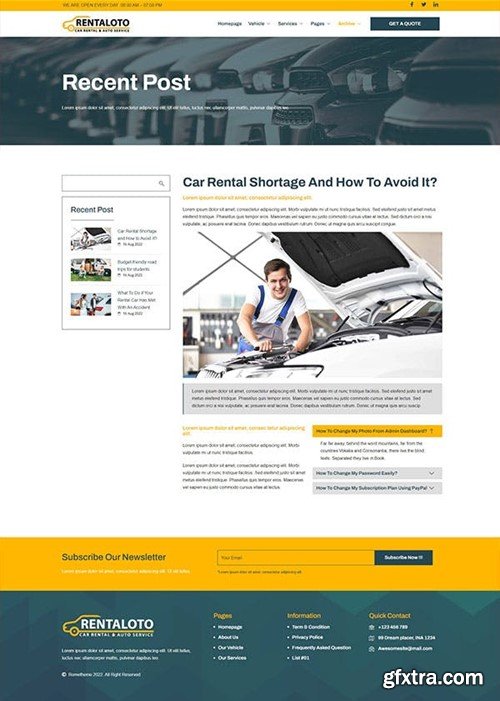 Rentaloto - Car Rental & Auto Services Elementor Template Kit CT8UHZD