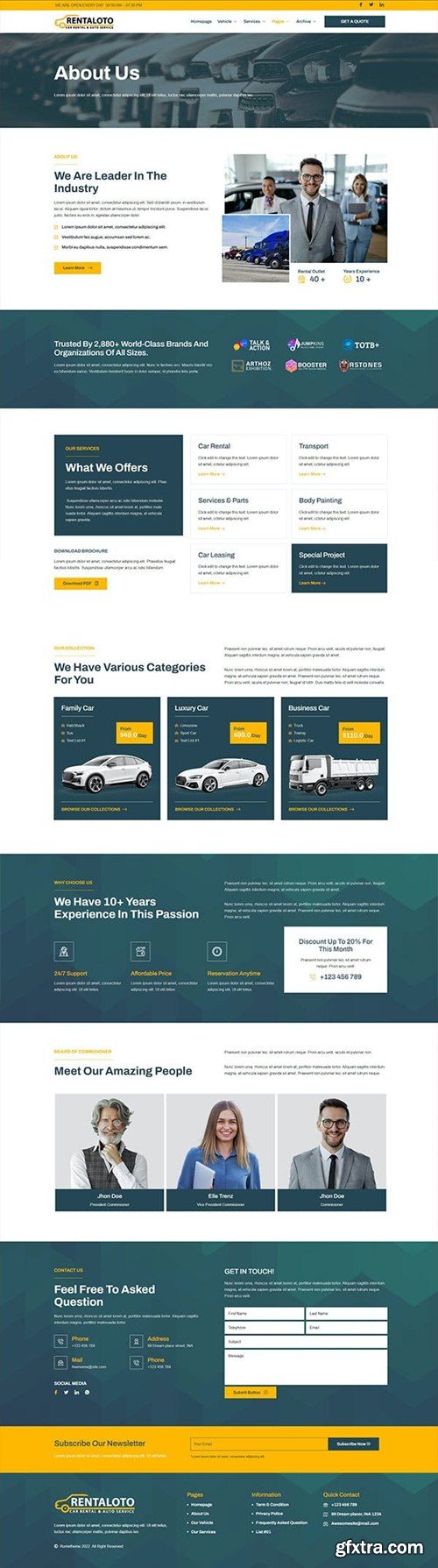 Rentaloto - Car Rental & Auto Services Elementor Template Kit CT8UHZD