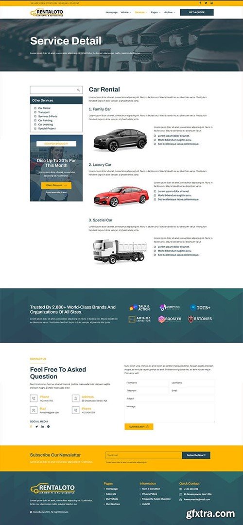 Rentaloto - Car Rental & Auto Services Elementor Template Kit CT8UHZD