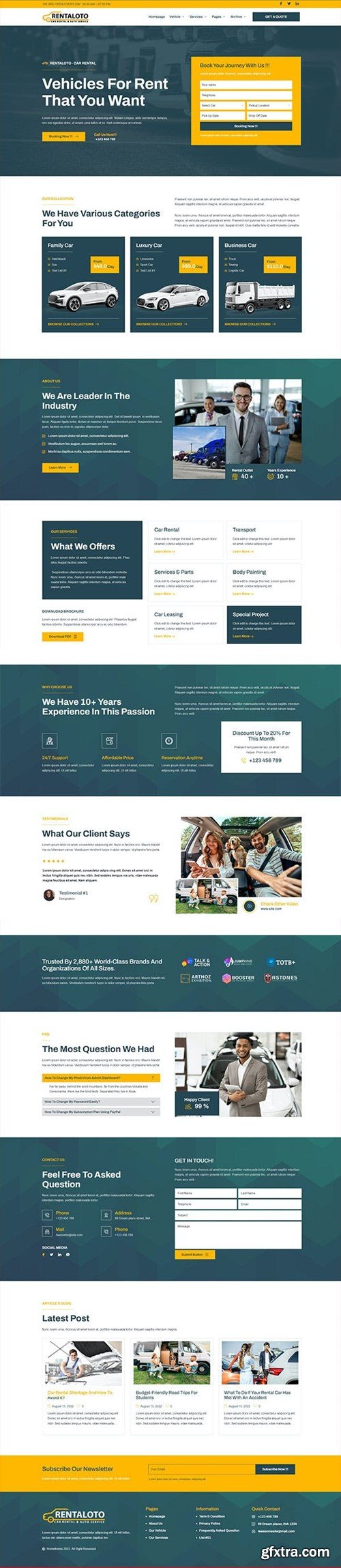 Rentaloto - Car Rental & Auto Services Elementor Template Kit CT8UHZD