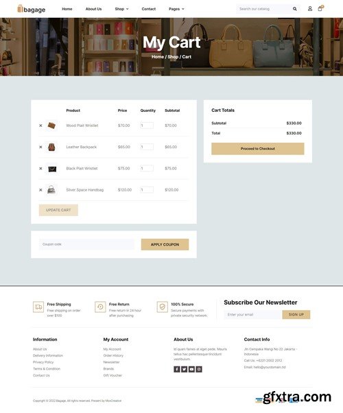 Bagage - Woocommerce Bag Store Elementor Pro Template Kit DGWZ3RK