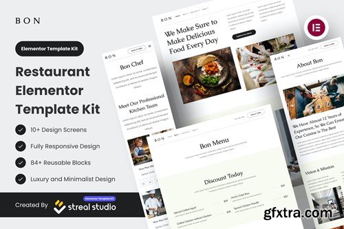 Bon - Restaurant Elementor Template Kit SCJ8HDD