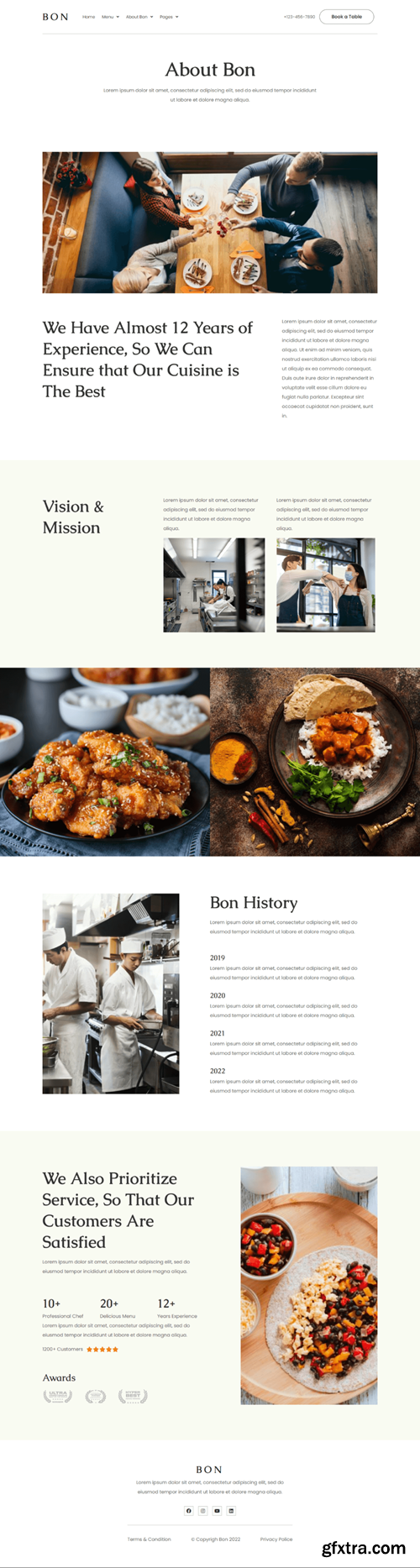 Bon - Restaurant Elementor Template Kit SCJ8HDD