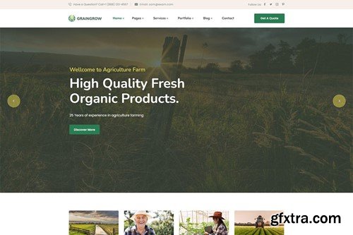 Graingrower – Agriculture Farming WordPress Theme LGR8J8L