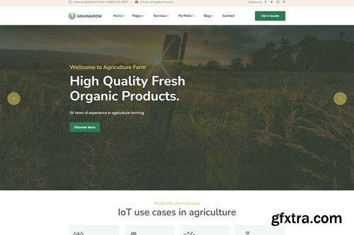 Graingrower – Agriculture Farming WordPress Theme LGR8J8L