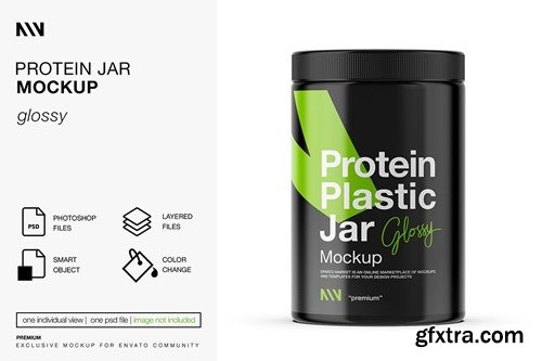 Protein Jar Mockup R8J5LC8