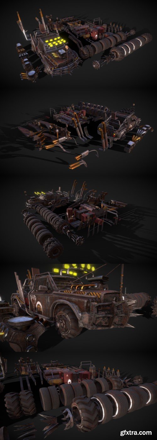 Apocalypse Truck Modular Pack 3D Model