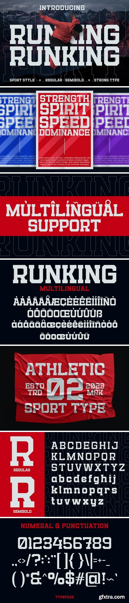 Runking - A Modern Sport Font