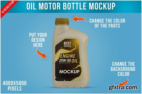 Matte Motor Oil Bottle Mockup QZPL8GM