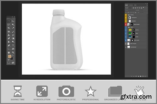 Matte Motor Oil Bottle Mockup QZPL8GM