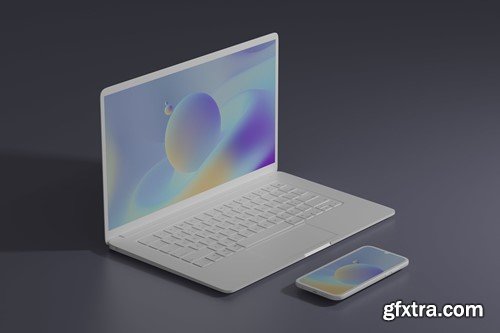 Laptop & Phone Mockup 8PZR3NU