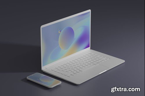 Laptop & Phone Mockup 8PZR3NU