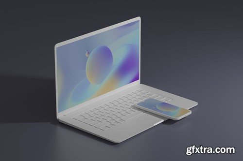 Laptop & Phone Mockup 8PZR3NU