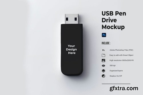 USB Pen Drive Mockup BWGFLYL