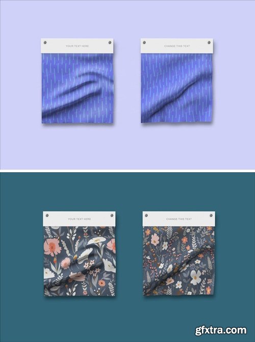 Fabric Swatch Cards Mockup 4TZ5N5A