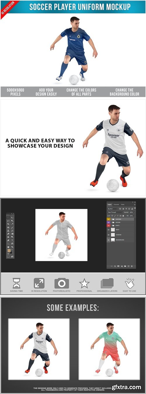 Soccer Player Uniform Mockup 839EV2Q