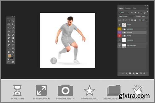 Soccer Player Uniform Mockup GFH9CC6