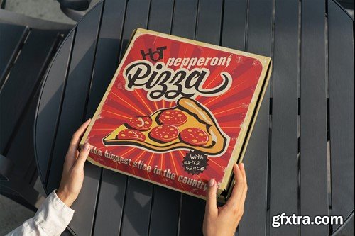 Pizza Box Mockups Set PBWY2WG