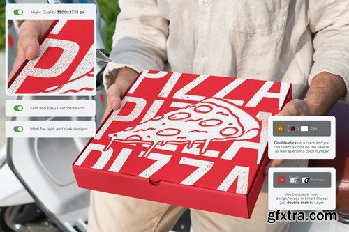 Pizza Box Mockups Set PBWY2WG