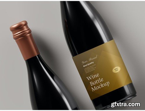 Wine Bottle Mockup Collection Elevate Your Brand ZBKKZKP