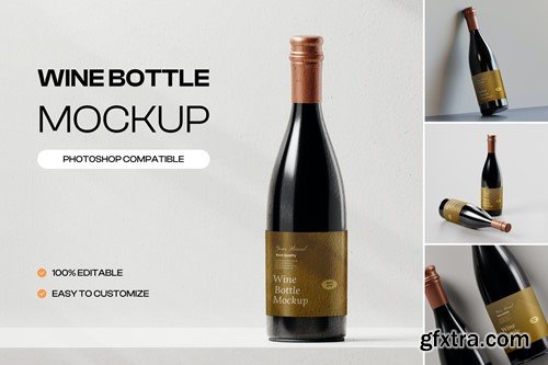 Wine Bottle Mockup Collection Elevate Your Brand ZBKKZKP