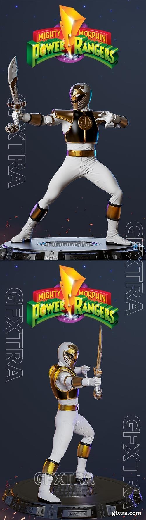 White Ranger Mighty Morphin Power &ndash; 3D Print Model