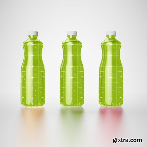 Pack of 3 Juice Bottle Mockup DZSWFQ2