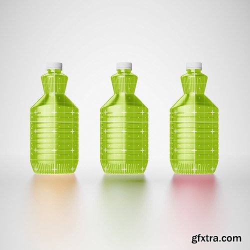 Pack of 3 Juice Bottle Mockup DZSWFQ2