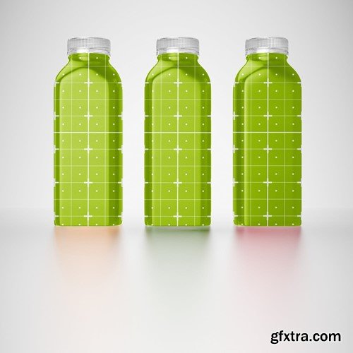 Pack of 3 Juice Bottle Mockup DZSWFQ2