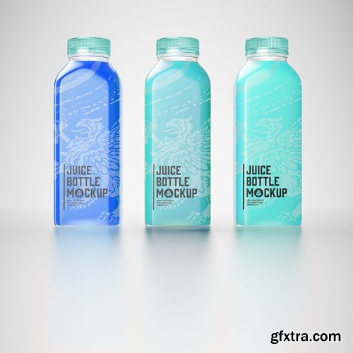 Pack of 3 Juice Bottle Mockup DZSWFQ2