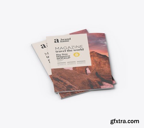 Pack Big Size Magazines Mockup WZJT6WS