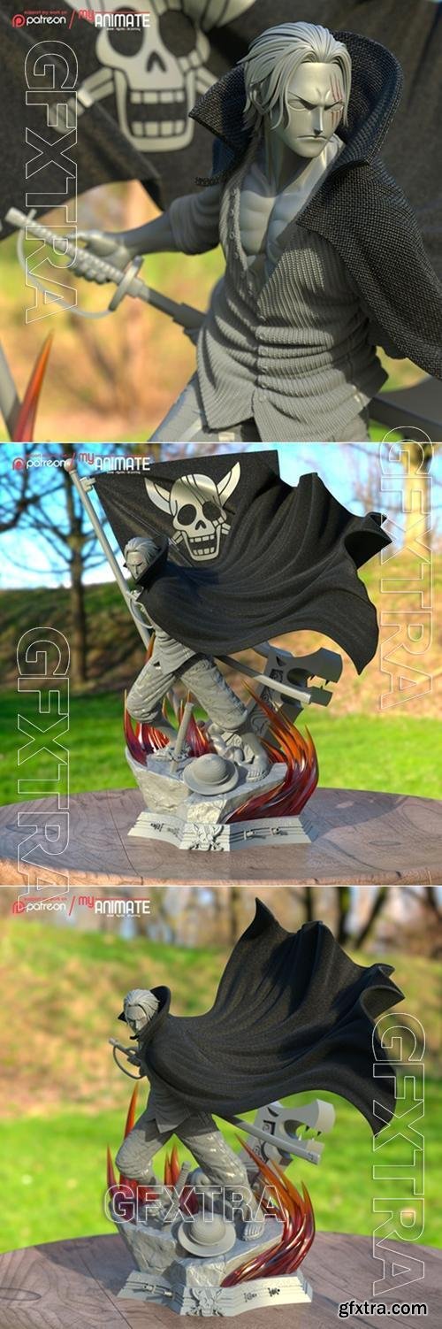 Shanks from One Piece - myAnimate &ndash; 3D Print Model
