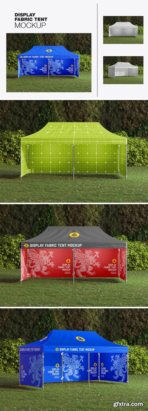 Set Nature Scene with Fabric Display Tent Mockup NNGJYKF