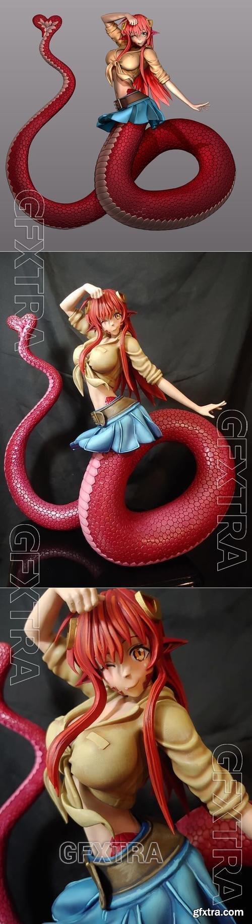 Monster Musume Miia Lamia fanart &ndash; 3D Print Model