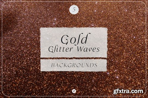 Gold Glitter Waves Backgrounds PDRSDXJ