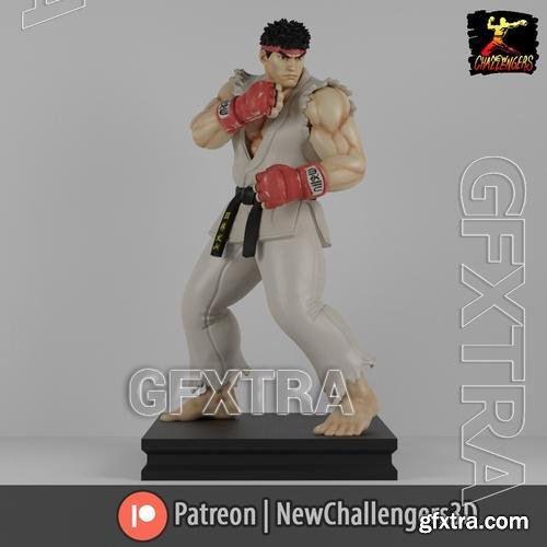 New Challengers - Ryu &ndash; 3D Print Model