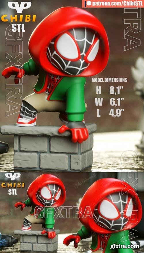 3DXM - Spider-Man Miles Morales Chibi &ndash; 3D Print Model