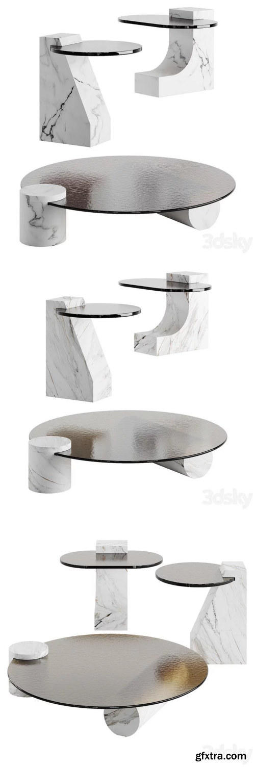 Baxter Verre Particulier Luxury Coffee Table 3D model