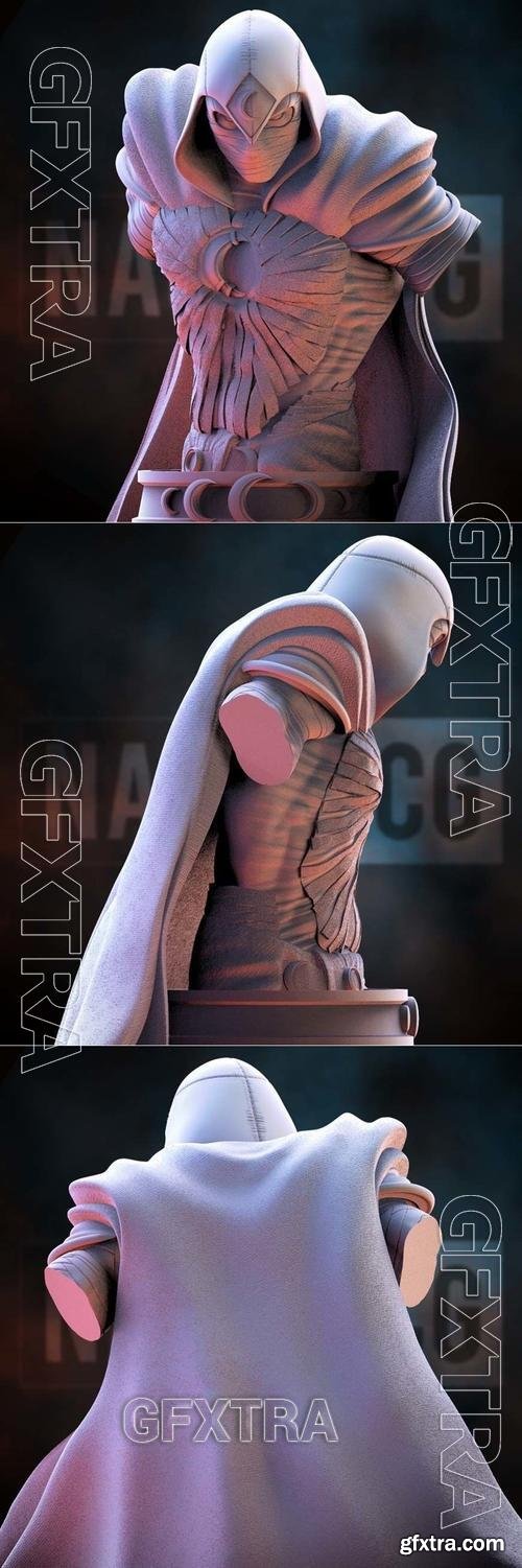 Fan Art Moon Knight Bust &ndash; 3D Print Model