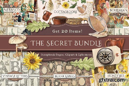 The Secret Bundle featured 20 sets of vintage graphics perfect