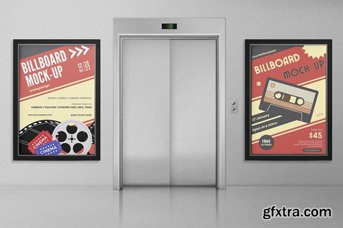 Elevator Billboard Mockup 66HW64Z