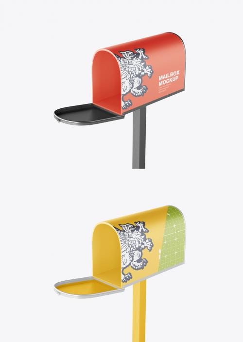 Metallic Mailbox Mockup 587434300