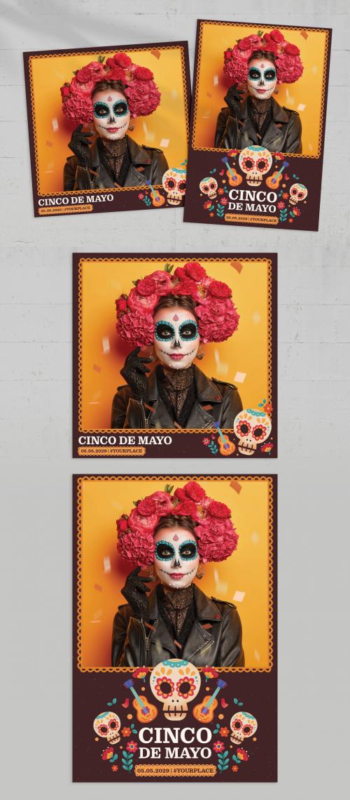 Vibrant Cinco De Mayo Photo Card Flyer Template 587294915