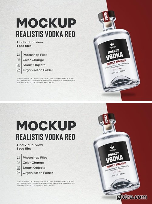 Vodka Bottle Mockup JEYQ7AH